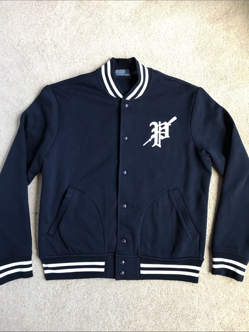 Polo Ralph Lauren men’s fleece Baseball Bomber Jacket Medium NWOT